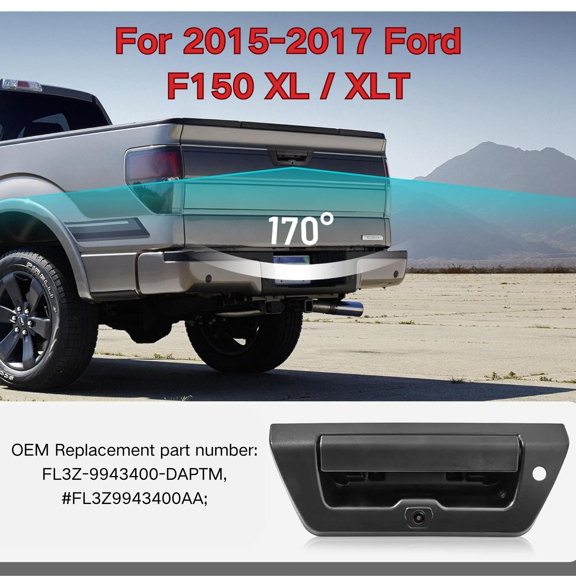Amazon.com: RED WOLF Tailgate Handle w/Backup Camera for 2015-2017